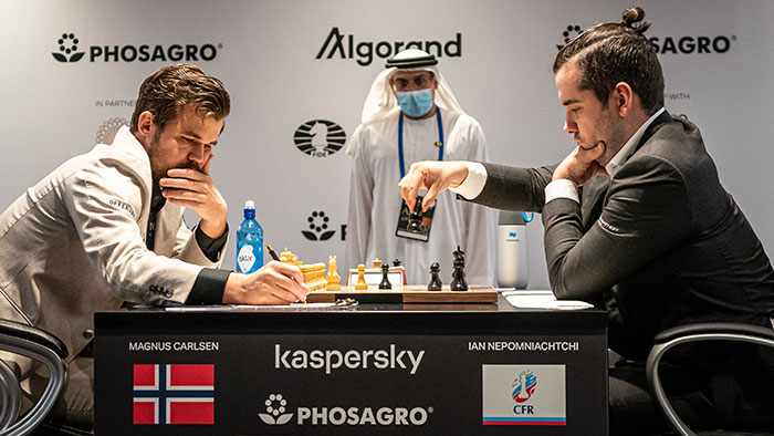 Magnus Carlsen vs. Ian Nepomniachtchi world chess championship