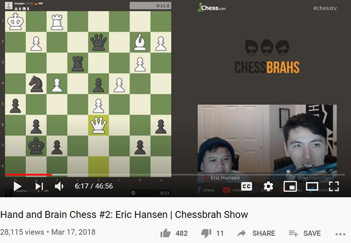 Today: Hand And Brain Chess To Decide Sibling Team Battle 