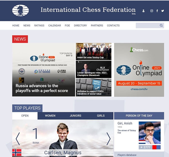 FIDE - International Chess Federation - Anish Giri scores an all