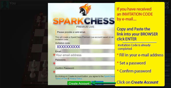 SparkChess Premium Live Login