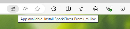 SparkChess PWA install on Edge