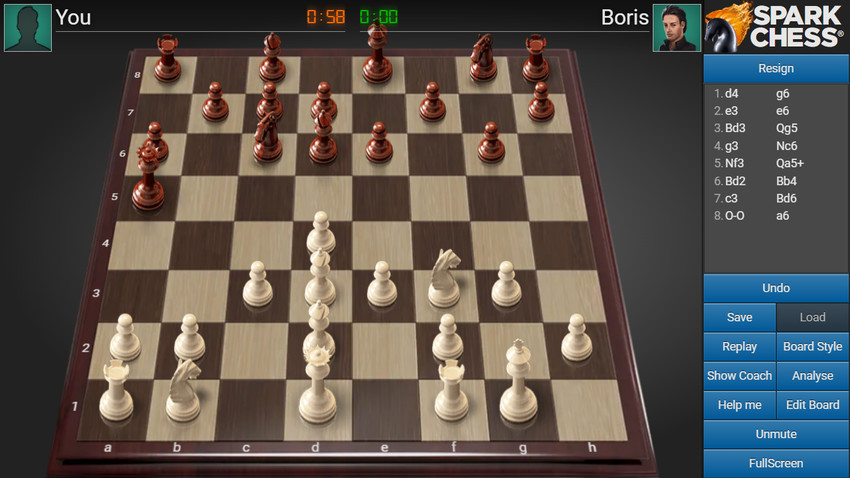 pellet tempo Shetland SparkChess: Play chess online vs the computer or in multiplayer